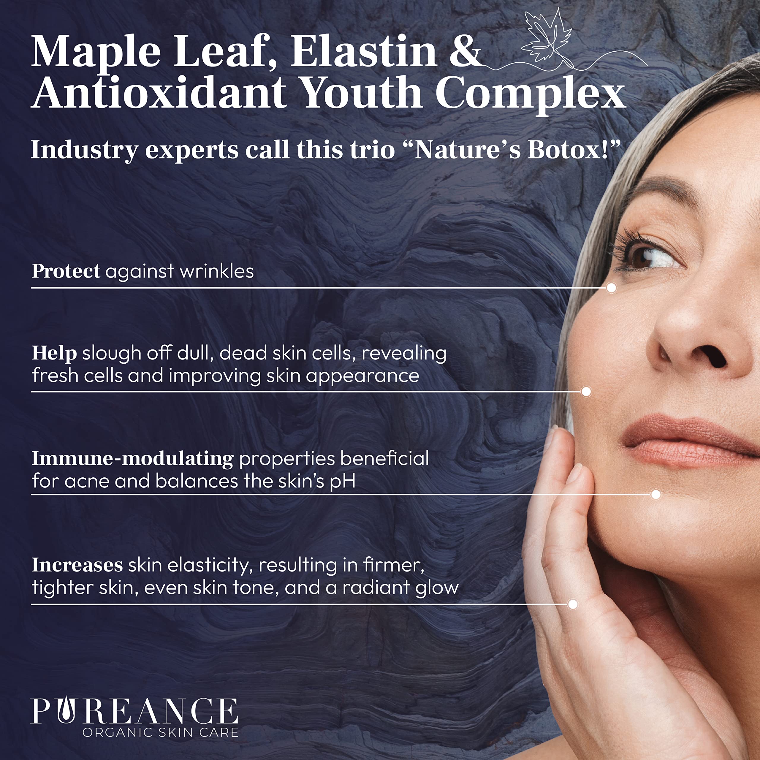 PUREANCE Organic Hydrating Serum for Face - Tremella Mushroom Stimulates Collagen and Cellular Growth, Hyaluronic Acid Serum Enhances Moisture and Nourishes Skin